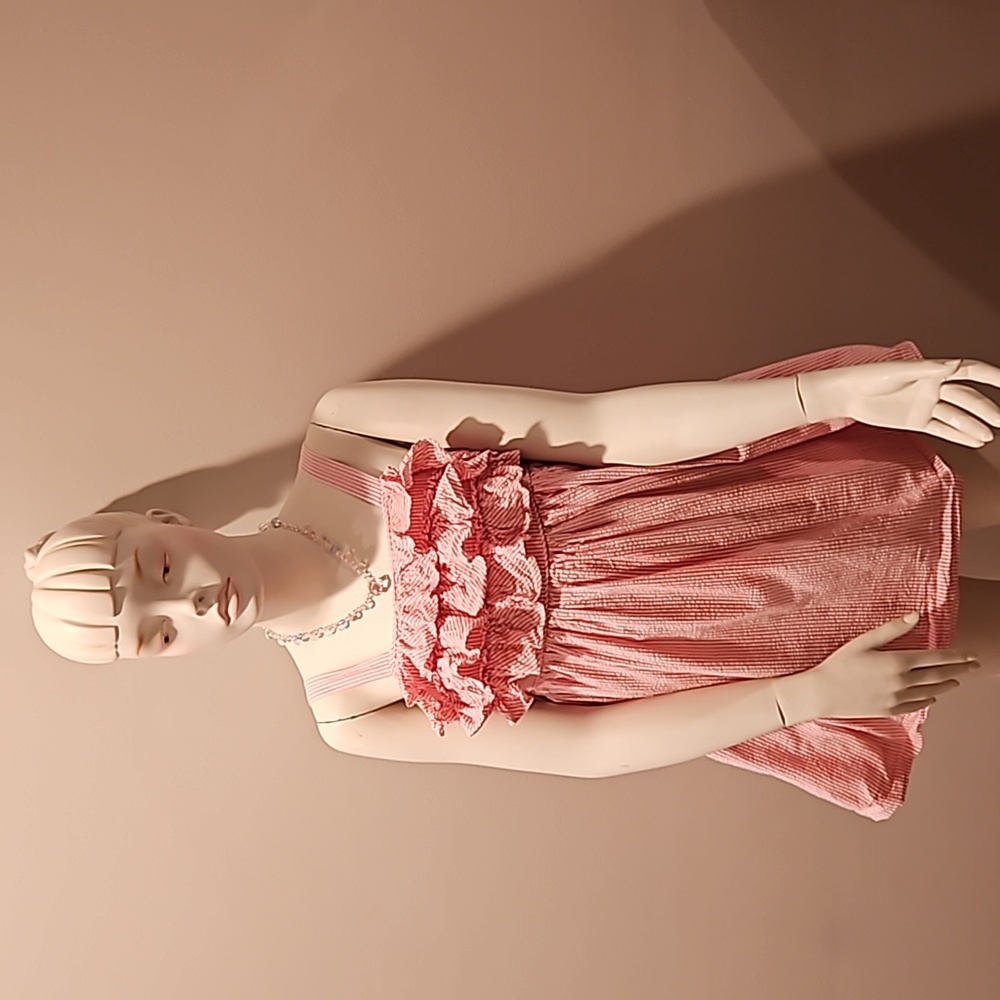 Girls Ralph Lauren Pink Seersucker Dress 12